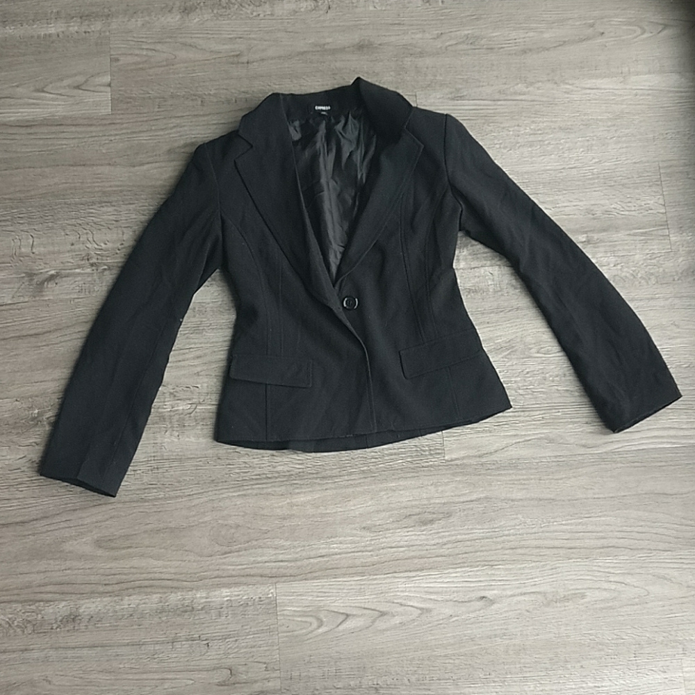 Express Single Button Blazer w/ Notched Collar